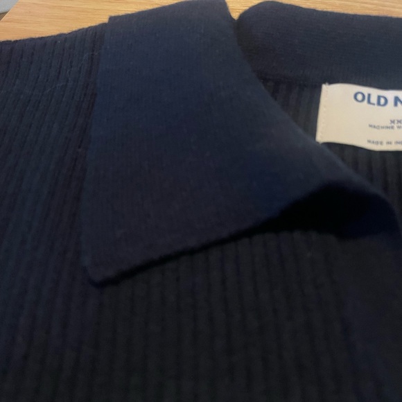 Old Navy Womens Cropped Sweater Vest Navy Stripe Size XXL Staple Preppy Coastal - Picture 9 of 10